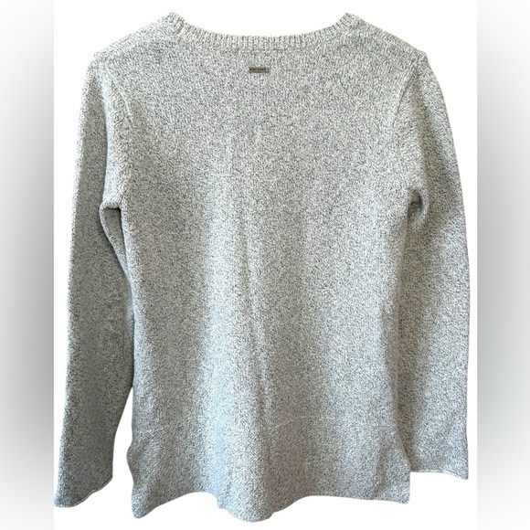 PRANA Women's Nolan Gray Cable Knit Pullover Tunic Sweater Wool Mohair Blend Med - Picture 3 of 7